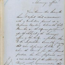 Report on draft of Petition to the Legislative Assembly on sewerage affairs, 1865