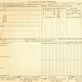 Building Survey Card - 6 - 20 Clarence Street Sydney (Aust Stevedoring Industry Port Office)