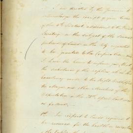 Letter  - Advice from Colonial Secretary regarding possible land grants for Town Hall, 1843