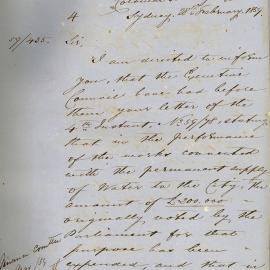 Letter from Colonial Secretary advising that: 1) Executive Council has considered the request from