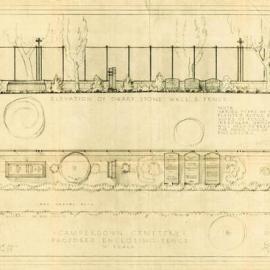 Plan - Proposed enclosing fence, Camperdown Cemetery, 1952