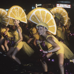 Lesbian marching lemons, Sydney Gay & Lesbian Mardi Gras Parade (SGLMG), Darlinghurst, 1997 by C.Moore Hardy (A-00065692)