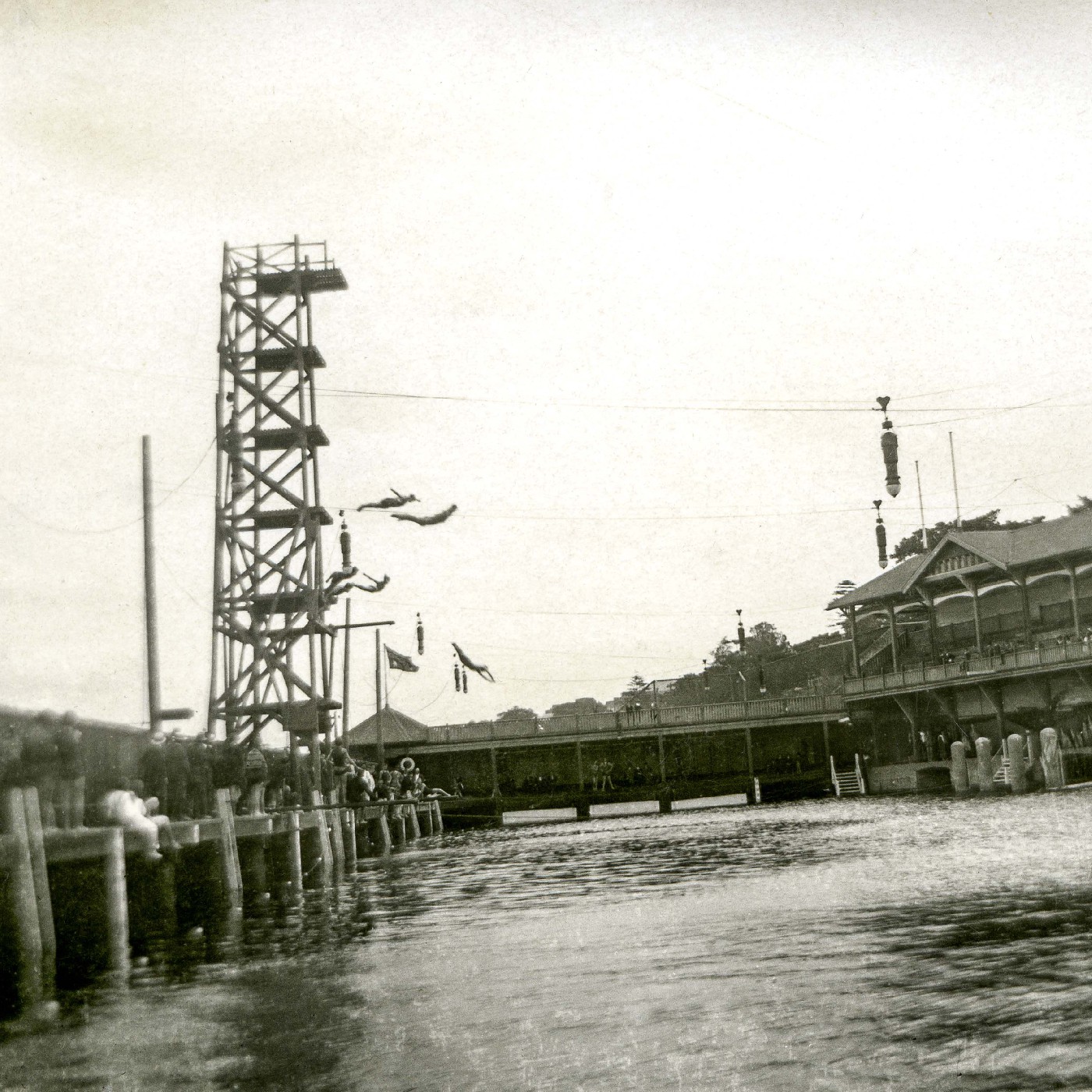 Municipal Baths (Domain Baths) Woolloomooloo Bay Sydney, 1920s (A-00020050)