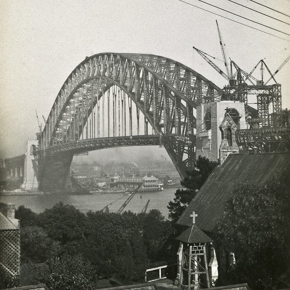 Construction of the Sydney Harbour Bridge, circa 1931 (A-00027558)