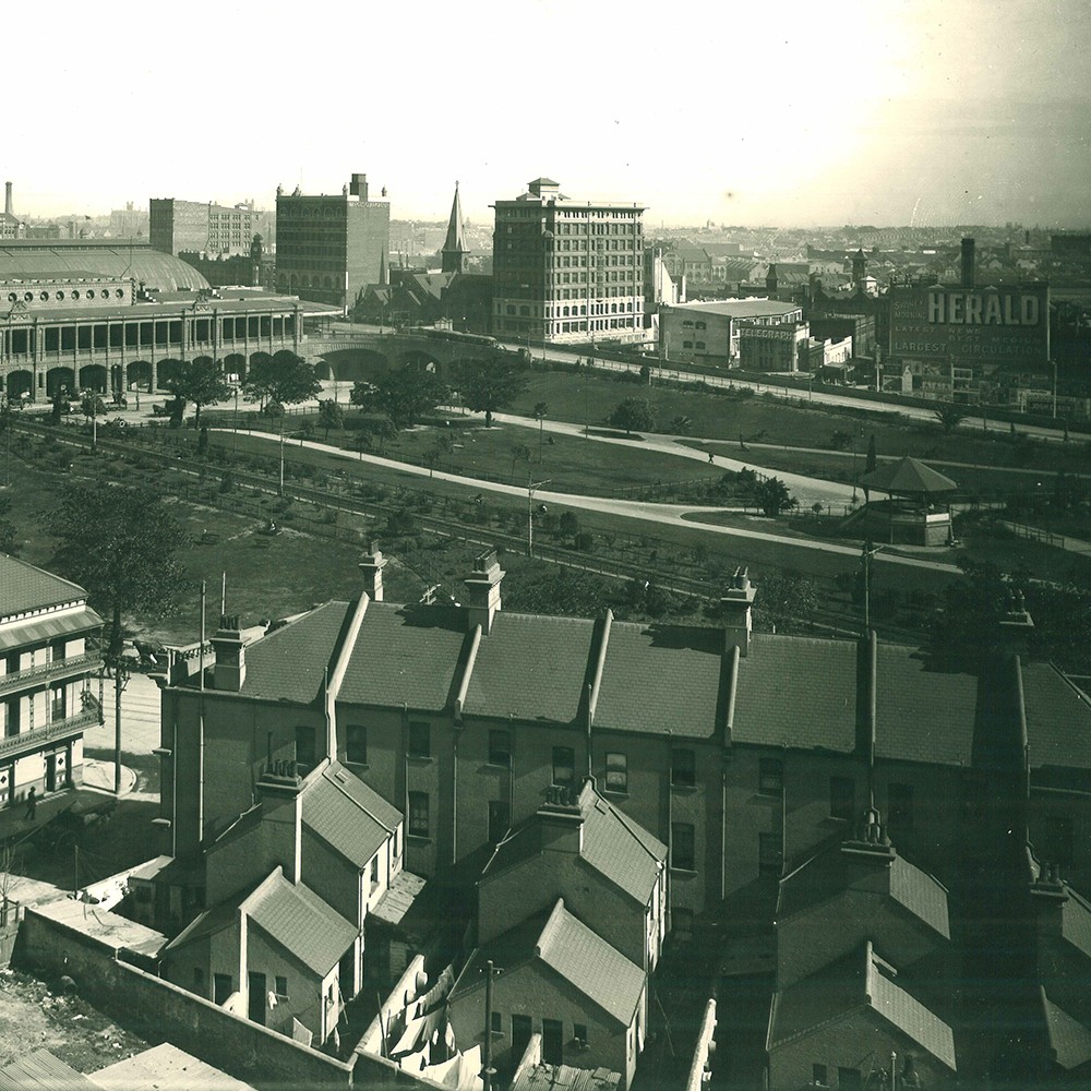 Central Railway Station and Belmore Park Sydney, circa 1914 (A-00008929)