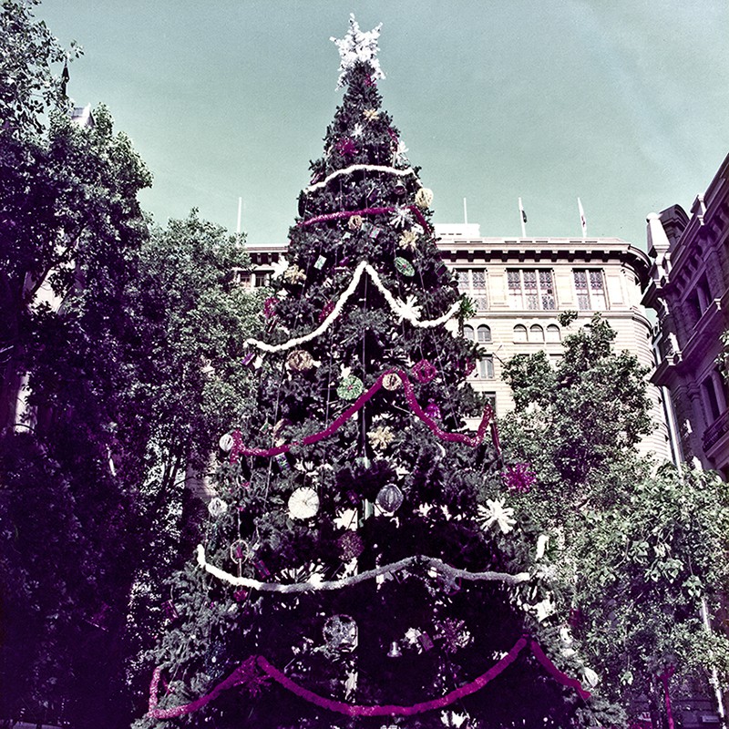 Christmas tree, Martin Place Sydney, 1990 (A-00008829)