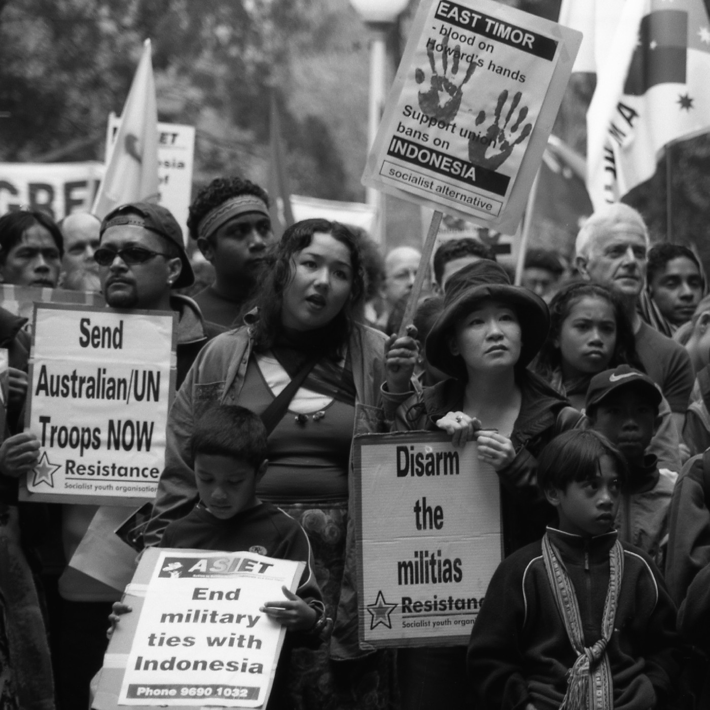 Free East Timor Rally, Hyde Park Sydney, 1999 by C.Moore Hardy (A-00069159)