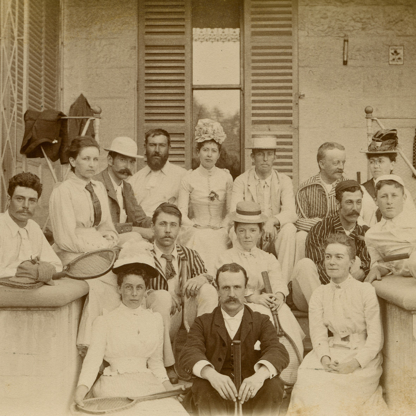 Tennis tournament at Maramanah House, Macleay Street Potts Point, 1891 (A-00015593)