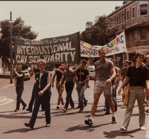 Gay Solidarity Group, Club 80 Raid Protest March, 1983 (A-01183318)