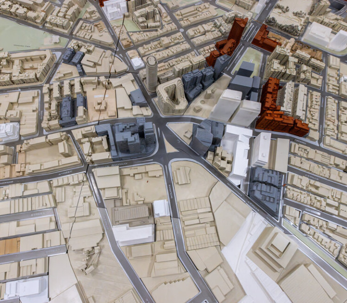 Portion of the city model from above showing Green Square, Sydney, 2023 (A-01209621)