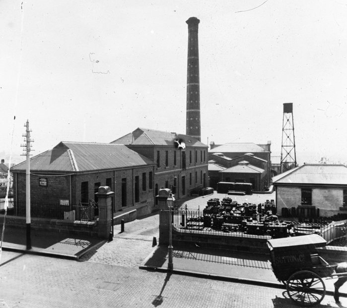 Old Crown Street Reservoir, Pumping Station and workshops, Surry Hills, circa early 1890's (A-00069760)