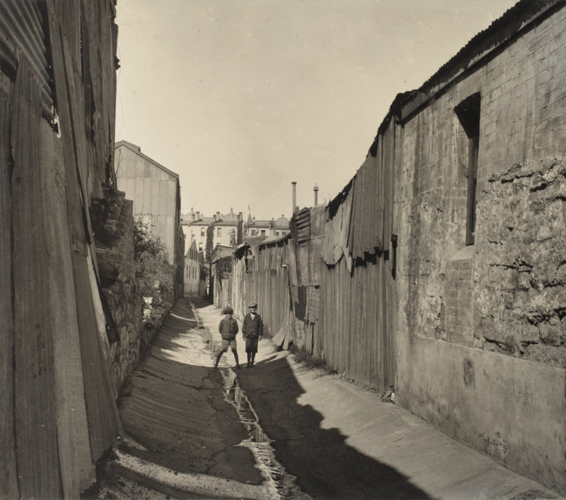 Laneway near Blackwattle sewer drain near Howard Street Ultimo,1906 (A-00040052)