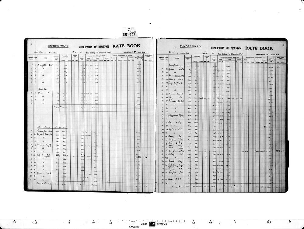 Rate Books [Newtown Municipal Council]