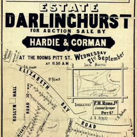 Auction Notice - Barncleuth Estate Darlinghurst, no date