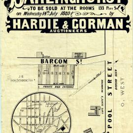 Auction Notice - Barcom Glen Estate Darlinghurst, 1880