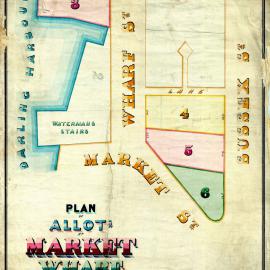 Plan of Market Wharf allotments, no date