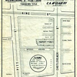 Auction Notice - Tivoli Theatre site, 1930 