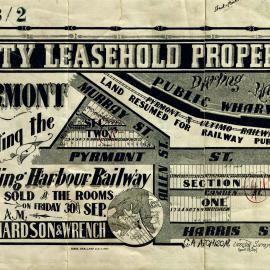 Auction Notice - Pyrmont fronting the Darling Harbour Railway, no date