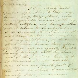 Letter - Complaint about property rates levied, Bridge Street Sydney, 1844 