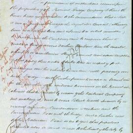 Letter - Charles Lawe writes regarding a bridge across Darling Harbour from Pyrmont, 1855 