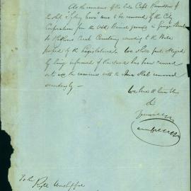 Letter - Enquiry about removal of remains of Captain Hamilton, 1869