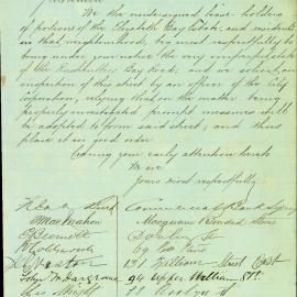 Petition - Elizabeth Bay Estate residents request repairs to Rushcutters Bay Road, 1870