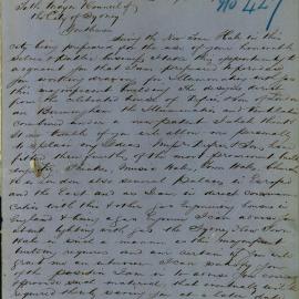 Letter - Offer to supply lighting for the new Sydney Town Hall, 1875