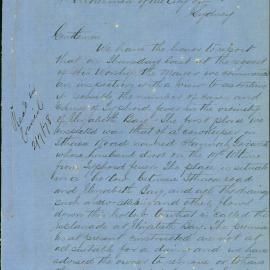 Memorandum - Report on problems associated with typhoid fever in the Elizabeth Bay area, 1878