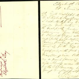 Letter - Complaint by E Bennett, impassable footpaths from Macleay Street to Elizabeth Bay, 1879