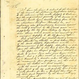 Memorandum - Report from City Engineer on need for reservoir in Newtown, 1879