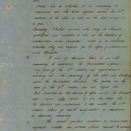 Memorandum - Opinion on appointment of civic officers and election rights for women, 1879