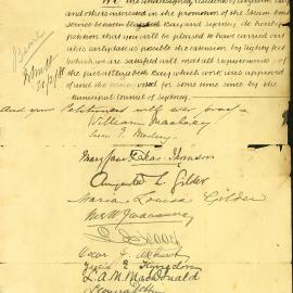 Petition  -  Request to extend the pier at Elizabeth Bay to promote the steam boat service, 1888