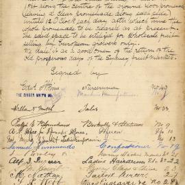 Petition -  Request for only European fruit growers to return to Queen Victoria Markets, Sydney 1899