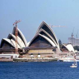 The ferry 'South Steyne' and the Hydrofoil 'Fairlight, Opera House Sydney, 1972