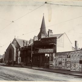 Terraces adjoining Christ Church St Laurence, Pitt Street Sydney, 1902