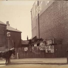 Print - Street scene in Argyle Street Millers Point, 1901