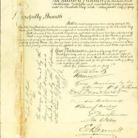 Petition - Residents of Elizabeth Bay Estate request proclamation and formation of roads, 1867 