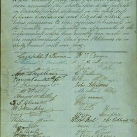 Petition - Removal of obstruction in Market Street Sydney, 1869