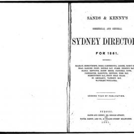 1861 Part 1 - City Street Directory - Suburban Directory - Pyrmont - Balmain to Glebe