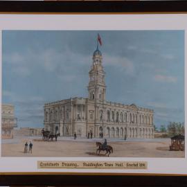 Architect's drawing - Paddington Town Hall by John Edward Kemp, 1891