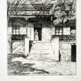 Etching - Ashmore House Kent St by Sydney Ure Smith, 1917 