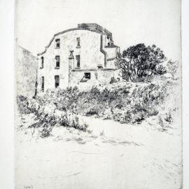 Etching - Old House, The Rocks by Sydney Ure Smith, 1916