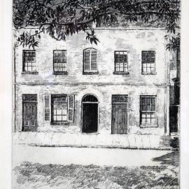 Etching - Upper Fort Street, The Rocks by Sydney Ure Smith, 1926