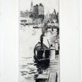 Etching - Circular Quay by Sydney Ure Smith, 1916