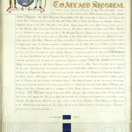 Letters Patent - For the Grant of Supporters, Municipal Council of Sydney, 1908