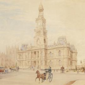 Artist's impression - Sydney Town Hall, 1878