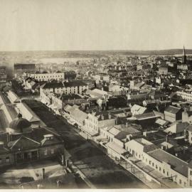 Panorama of Sydney - Looking north from Sydney Town Hall clocktower, circa 1873
