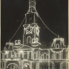 Sydney Town Hall Illuminations, GR, George Street Sydney, 1911
