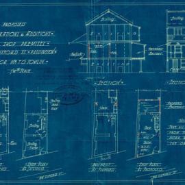 Plan - Alterations, 84 Oxford Street Paddington, 1936