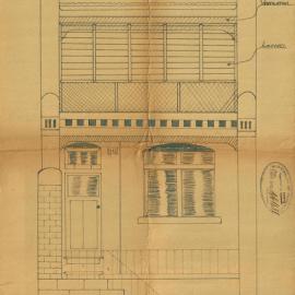 Plan - Balcony enclosure, 42 Cascade Street Paddington, 1948